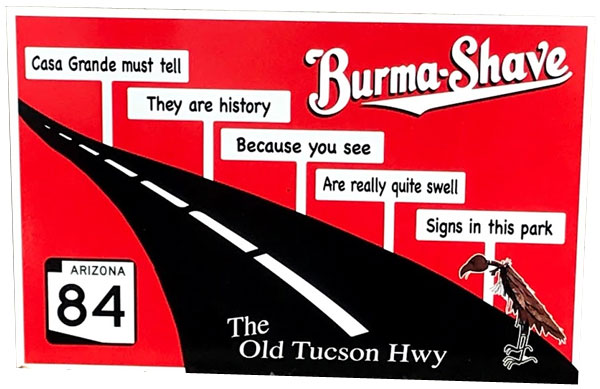 Burma Shave Signs